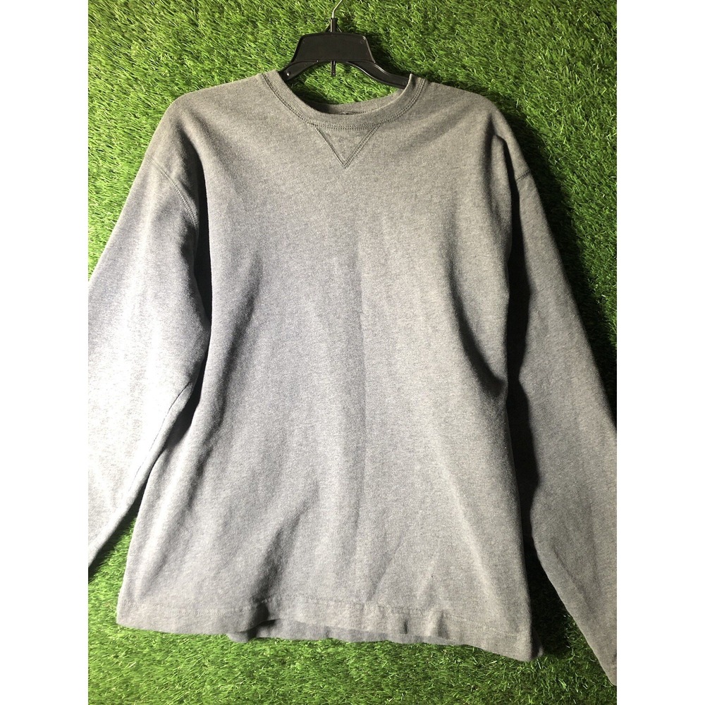 Gap Sweater Pullover Men XL Gray V-Neck‎ Fleece Long Sleeve Regular